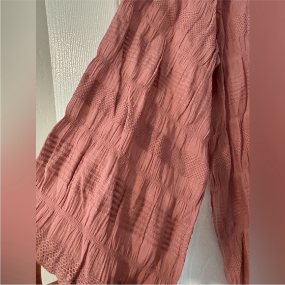 Sadie Open Front Woven Top- Pink - Picture 2 of 5